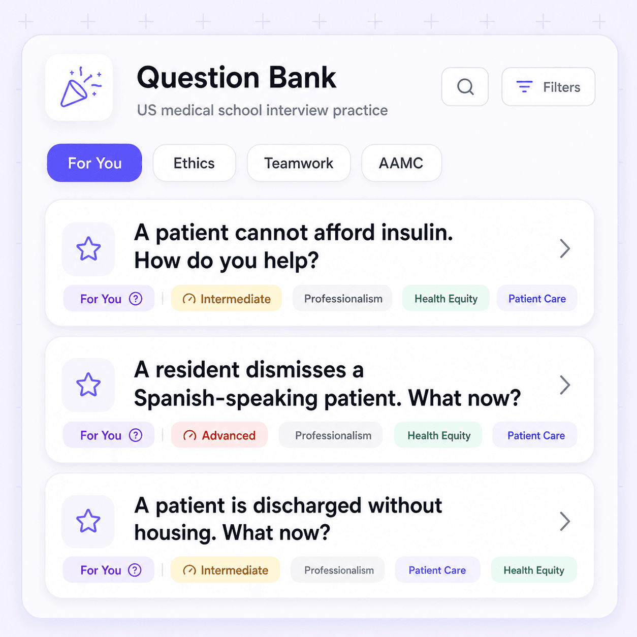 Question bank UI